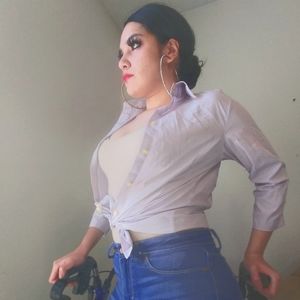 Lavender Button Down Top